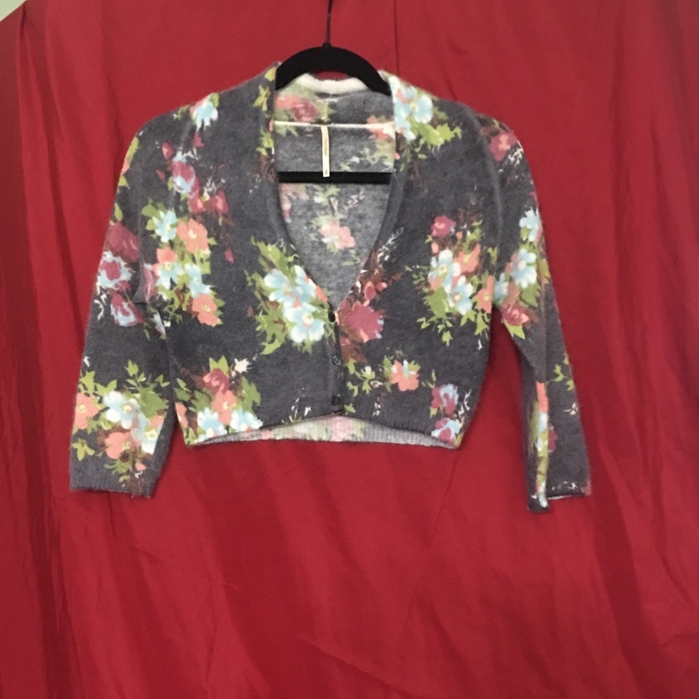 Free People Floral Sweater